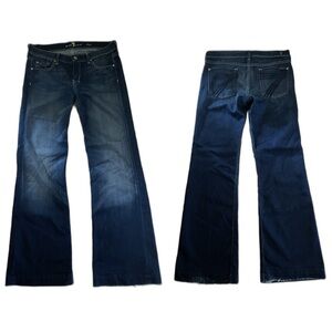 7 For All Mankind Dojo Flare Low Rise Jeans SZ 29 HTF
